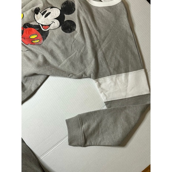 Mickey Mouse jersey gray and white long sleeve v neck large - Picture 5 of 7